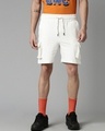 Shop Men's White Cargo Shorts-Front