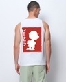 Shop Men's White Charlie Jap Graphic Printed Vest-Front
