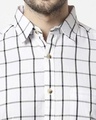 Shop Men's White Check Slim Fit Casual Shirt