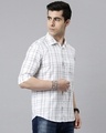 Shop Men's White Checked Slim Fit Shirt-Design