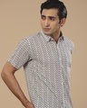 Shop Men's White Chevron Printed Shirt-Design