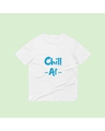 Shop Men's White Chill Af Typography T-shirt-Full