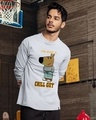 Shop Men's White Chill Guy Graphic Printed Oversized T-shirt-Front