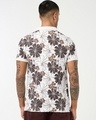 Shop Men's White & Chocloate Brown All Over Printed Polo T-shirt-Full