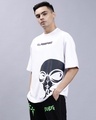 Shop Men's White Classified Reflective Printed Oversized T-shirt-Design