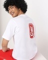 Shop Men's White Coca Cola Pop Graphic Printed Oversized T-shirt-Front