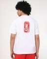 Shop Men's White Coca Cola Pop Graphic Printed Oversized T-shirt