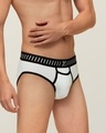 Shop Pack of 3 Men's White Vibe Antimicrobial Micro Modal Briefs-Design