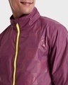 Shop Men's Burgandy Printed Windcheater Jacket