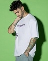 Shop Men's White Commando Graphic Printed Oversized T-shirt-Full