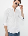 Shop Men's White Cotton Shirt-Front