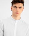 Shop Men's White Cotton Slim Fit Shirt-Design