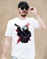 Shop Men's White Counter Terrorist Graphic Printed Cotton T-shirt-Front