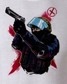 Shop Men's White Counter Terrorist Graphic Printed Cotton T-shirt-Full