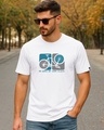 Shop Men's White Cycle Graphic Printed T-shirt-Front
