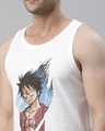 Shop Men's White D Luffy - One Piece Anime Vest