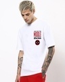 Shop Men's White Deadpool Graphic Printed Oversized T-shirt-Full