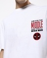 Shop Men's White Deadpool Graphic Printed Oversized T-shirt