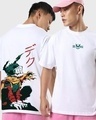 Shop Men's White Deku Graphic Printed Oversized T-shirt-Front
