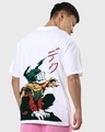 Shop Men's White Deku Graphic Printed Oversized T-shirt-Design