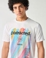 Shop Men's White Distracted Graphic Printed T-shirt