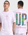 Shop Men's White Don't Grow Up Typography Oversized T-shirt-Front