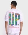 Shop Men's White Don't Grow Up Typography Oversized T-shirt-Design