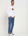 Shop Men's White Don't Talk To Stranger Graphic Printed T-shirt-Full