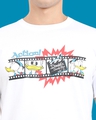 Shop Men's White Donald Duck Action Mood Graphic Printed T-shirt