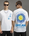 Shop Men's White Dream Graphic Printed Oversized T-shirt-Front