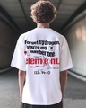 Shop Men's White Element Graphic Printed Oversized T-shirt-Front