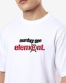 Shop Men's White Element Graphic Printed Oversized T-shirt