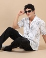 Shop Men's White Embroidered Oversized Shirt