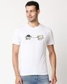 Shop Men's White Esc Artist Cotton T-shirt-Front