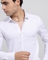 Shop Men's White Ethnic Motif Printed Slim Fit Shirt