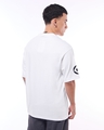 Shop Men's White Fakinit Graphic Printed Oversized T-shirt-Full