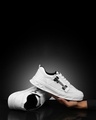 Shop Men's White Fashion Typography Casual Shoes-Front