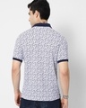 Shop Men's White Floral Printed Polo T-shirt-Full