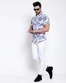 Shop Men's White Floral Prin T-Shirt-Full