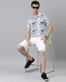 Shop Men's White Floral Printed Slim Fit Shirt-Full