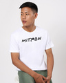 Shop Men's White Friends Mitron Typography T-shirt-Full