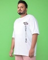 Shop Men's White Front Man Graphic Printed Oversized Plus Size T-shirt-Design