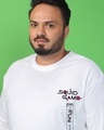 Shop Men's White Front Man Graphic Printed Oversized Plus Size T-shirt
