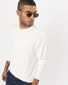 Shop Men's White Full Sleeve Henley T-shirt-Front