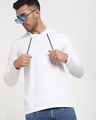 Shop Men's White Full Sleeve Hoodie T-shirt-Front