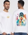 Shop Men's White Galaxy Ship Graphic Printed T-shirt-Front