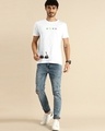 Shop Men's White Gamer Respawn Typography T-shirt-Full