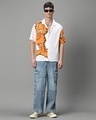 Shop Men's White Garfield Graphic Printed Oversized Shirt-Full