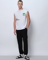 Shop Men's White Garfield Hates Mornings Graphic Printed Boxy Fit Vest-Full