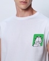 Shop Men's White Garfield Hates Mornings Graphic Printed Boxy Fit Vest